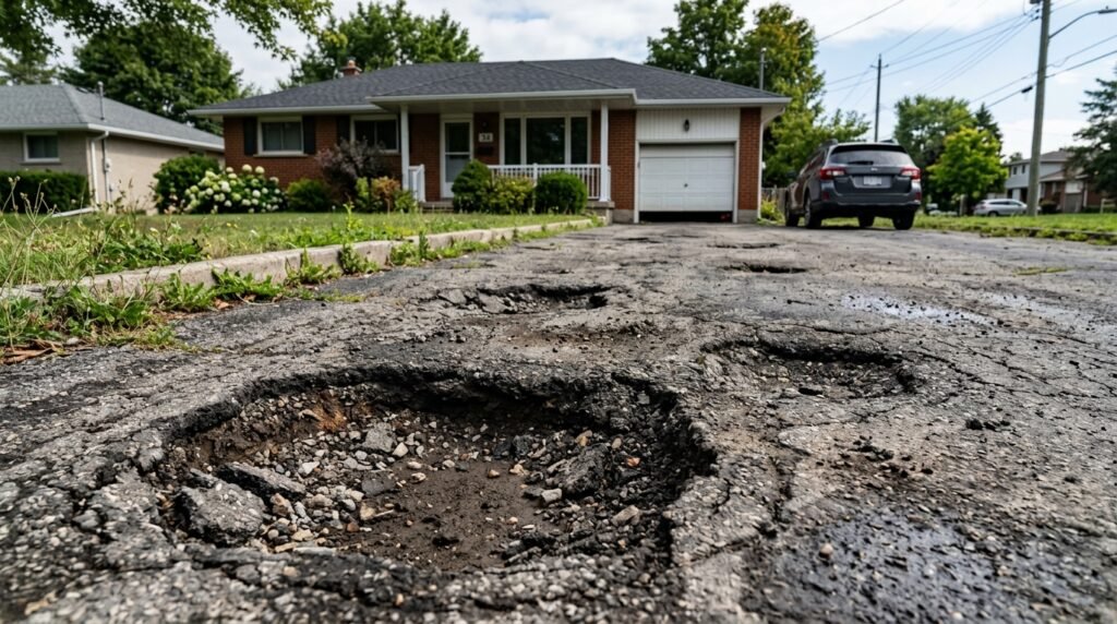 Deep holes in Driveway