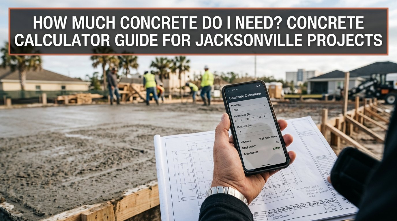 How Much Concrete Do I Need? Concrete Calculator Guide for Jacksonville Projects