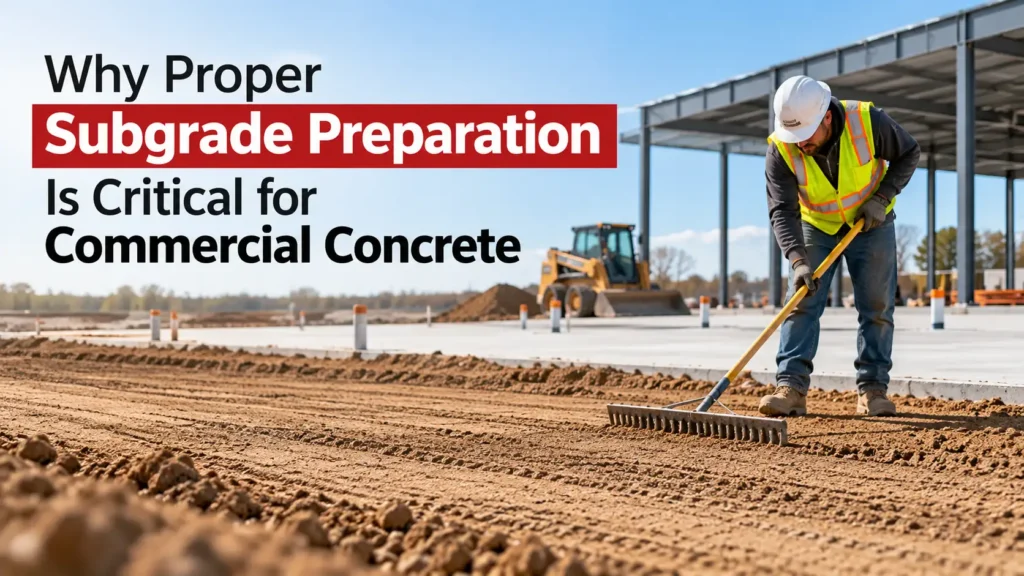 Why Proper Subgrade Preparation Is Critical for Commercial Concrete